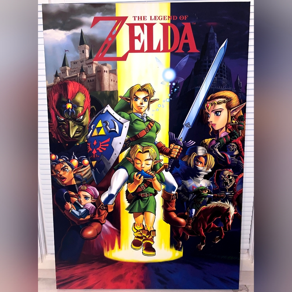 ***SOLD***The Legend of Zelda: Ocarina of Time Huge Wall Decor Gaming Canvas